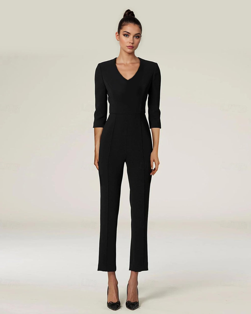 Mother of the Bride Dresses Pant Suits V Neck Formal Jumpsuits Outfit Sets for Wedding Guest Groom Detachable Skirt