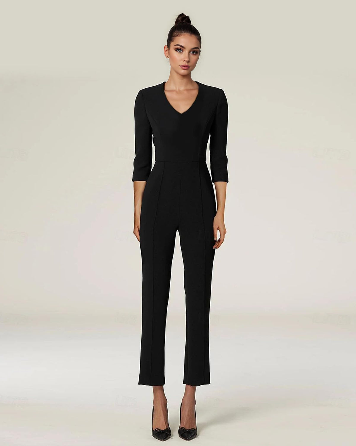 Mother of the Bride Dresses Pant Suits V Neck Formal Jumpsuits Outfit Sets for Wedding Guest Groom Detachable Skirt