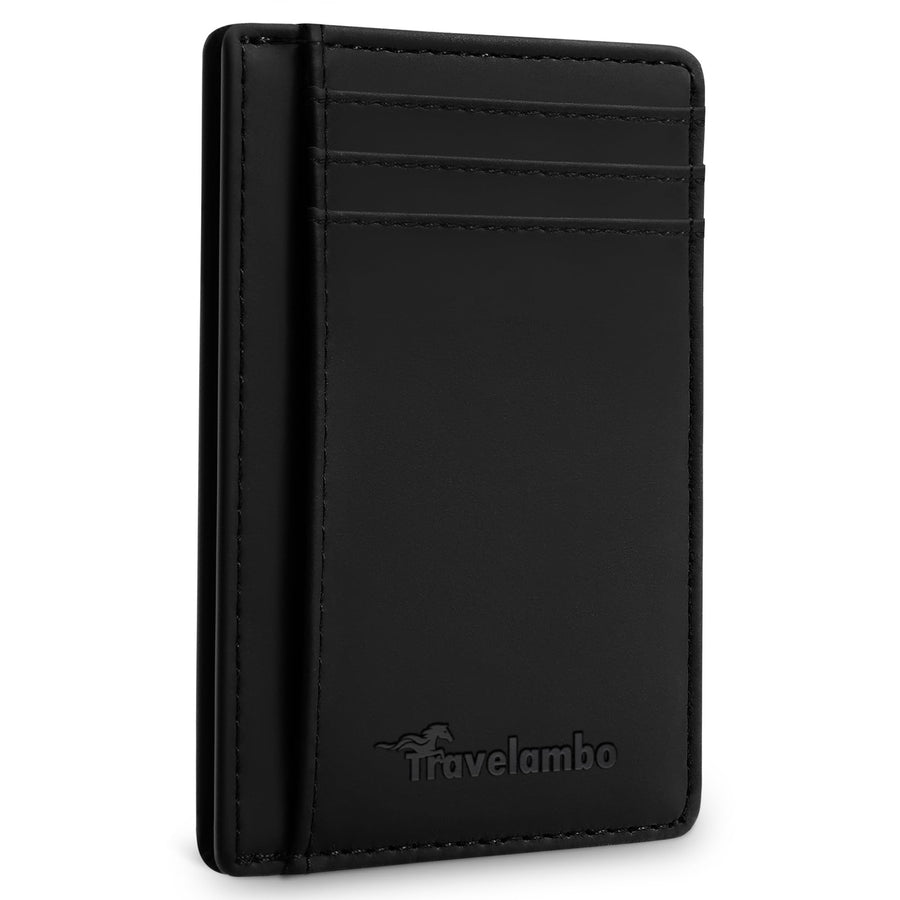 Travelambo Slim Leather RFID Blocking Front Pocket Wallet