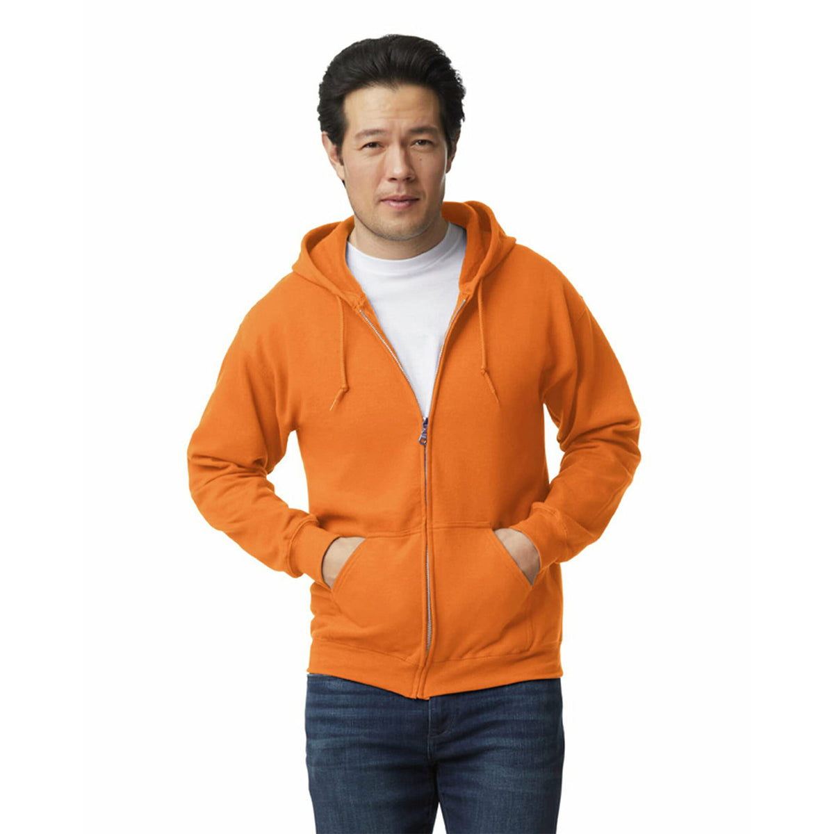 Gildan Unisex Fleece Zip Hoodie Sweatshirt Multipack