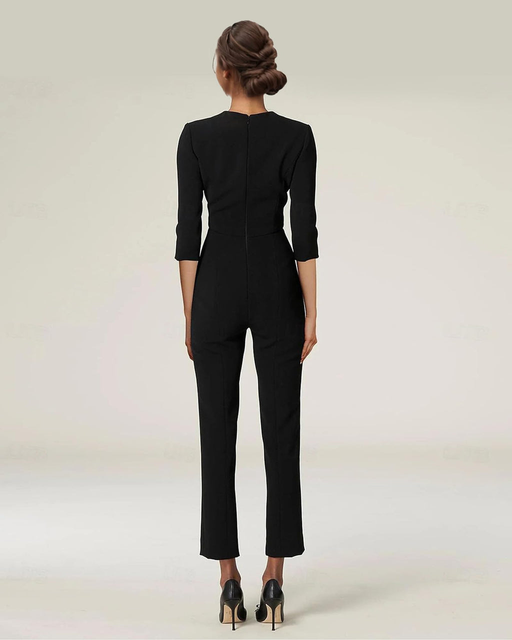 Mother of the Bride Dresses Pant Suits V Neck Formal Jumpsuits Outfit Sets for Wedding Guest Groom Detachable Skirt