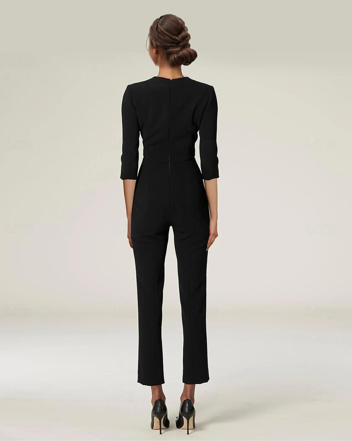 Mother of the Bride Dresses Pant Suits V Neck Formal Jumpsuits Outfit Sets for Wedding Guest Groom Detachable Skirt