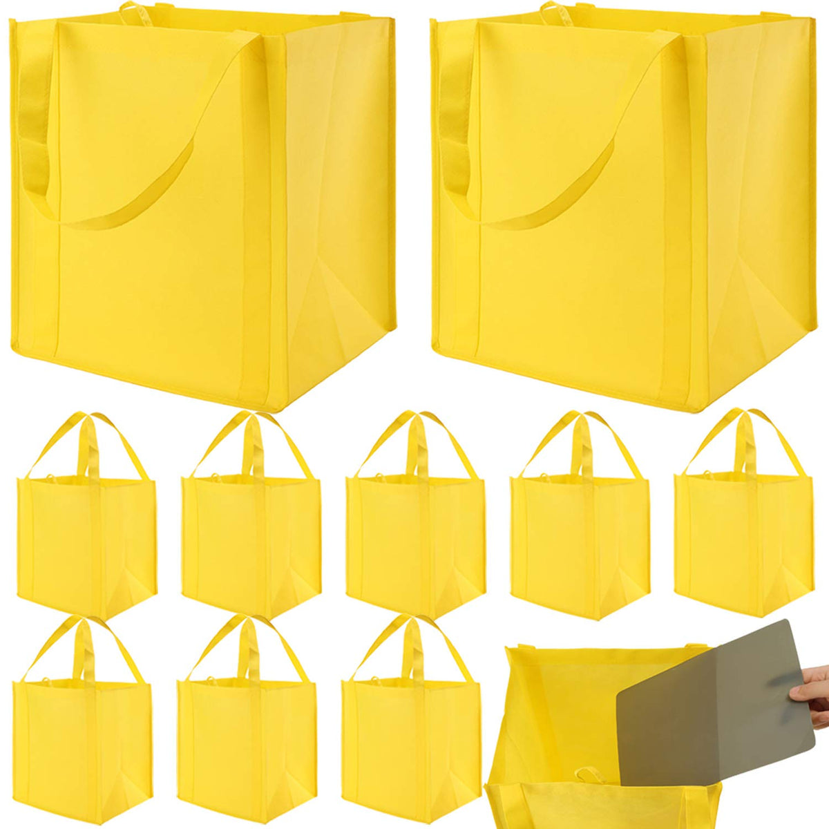 10-Pack Heavy-Duty Reusable Grocery Tote Bags