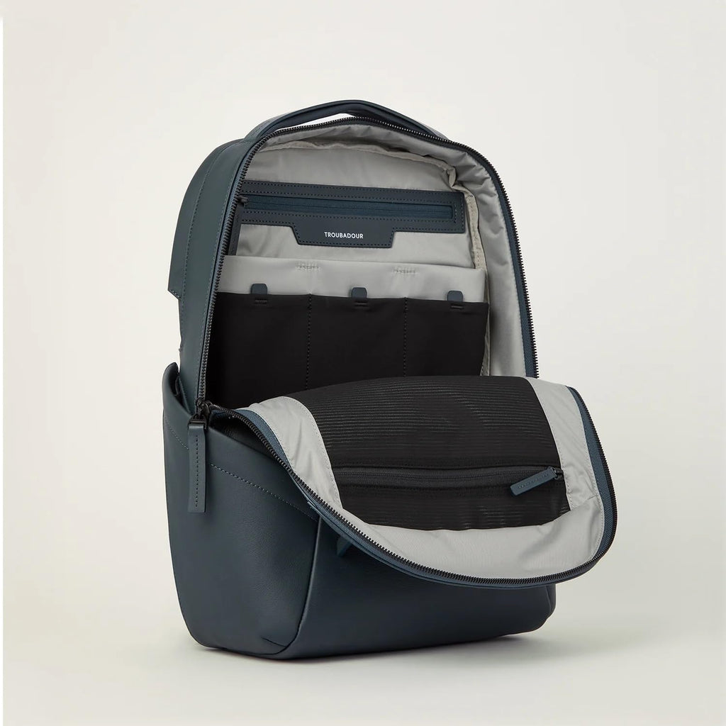 Troubadour Apex Leather Backpack - 22L Innovative Waterproof Leather Laptop Backpack Fits Up to 17”