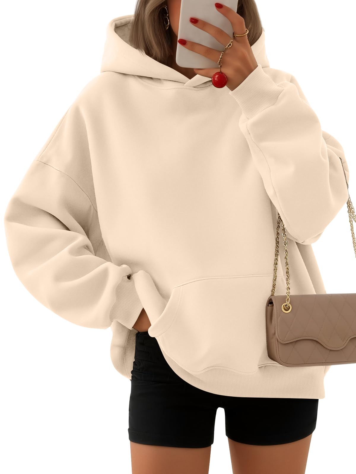 EFAN Women's Oversized Fleece Hoodie Sweatshirt