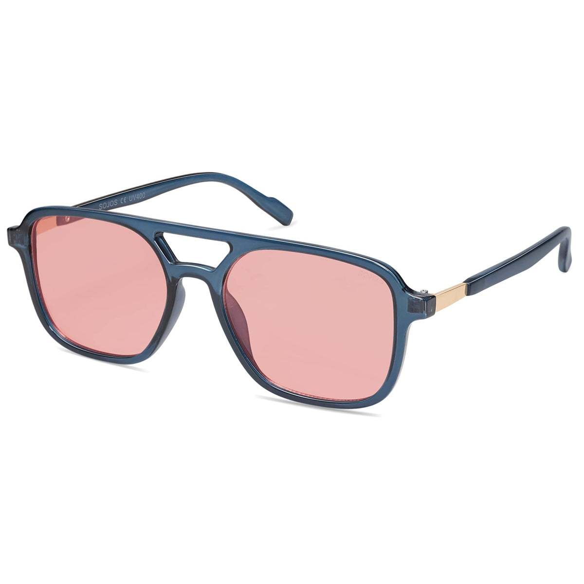 SOJOS Retro Aviator Rectangle Sunglasses for Men and Women
