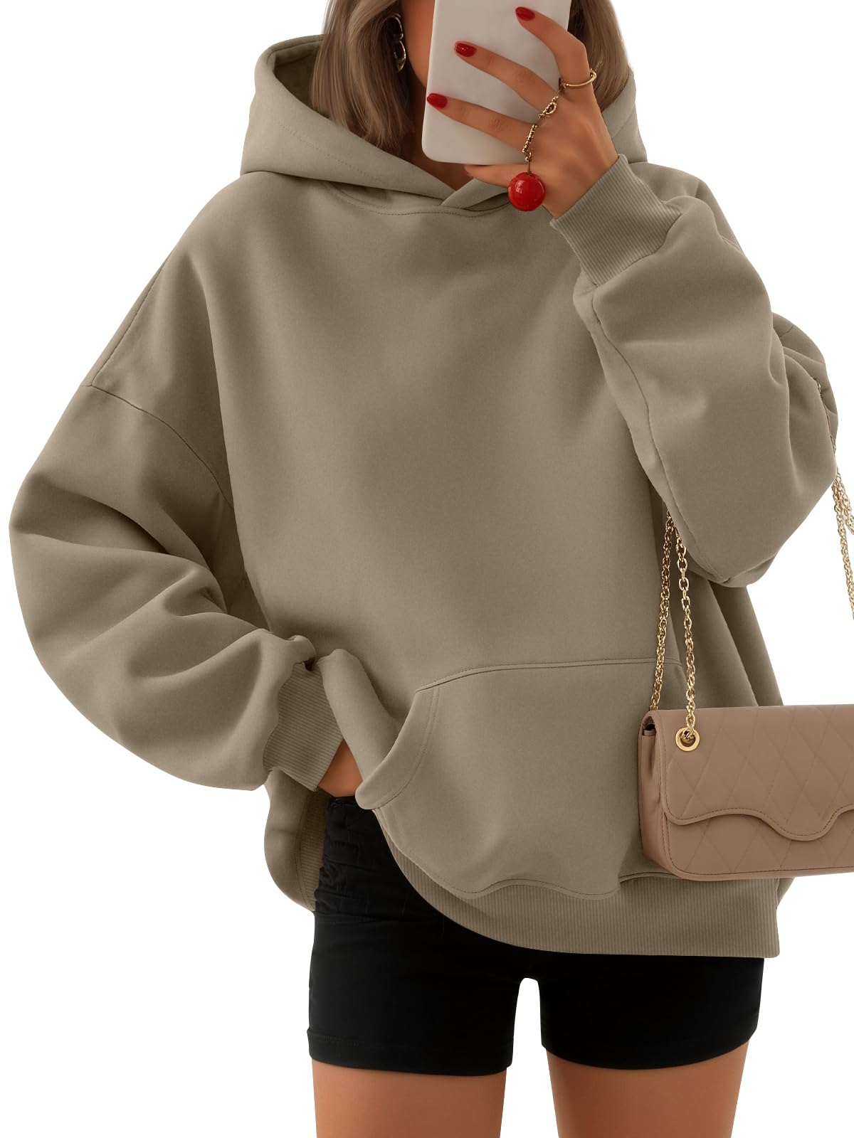 EFAN Women's Oversized Fleece Hoodie Sweatshirt