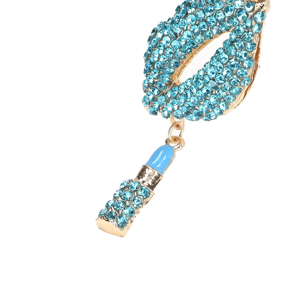 Rhinestone Lip Keychain Charm for Purses and Handbags