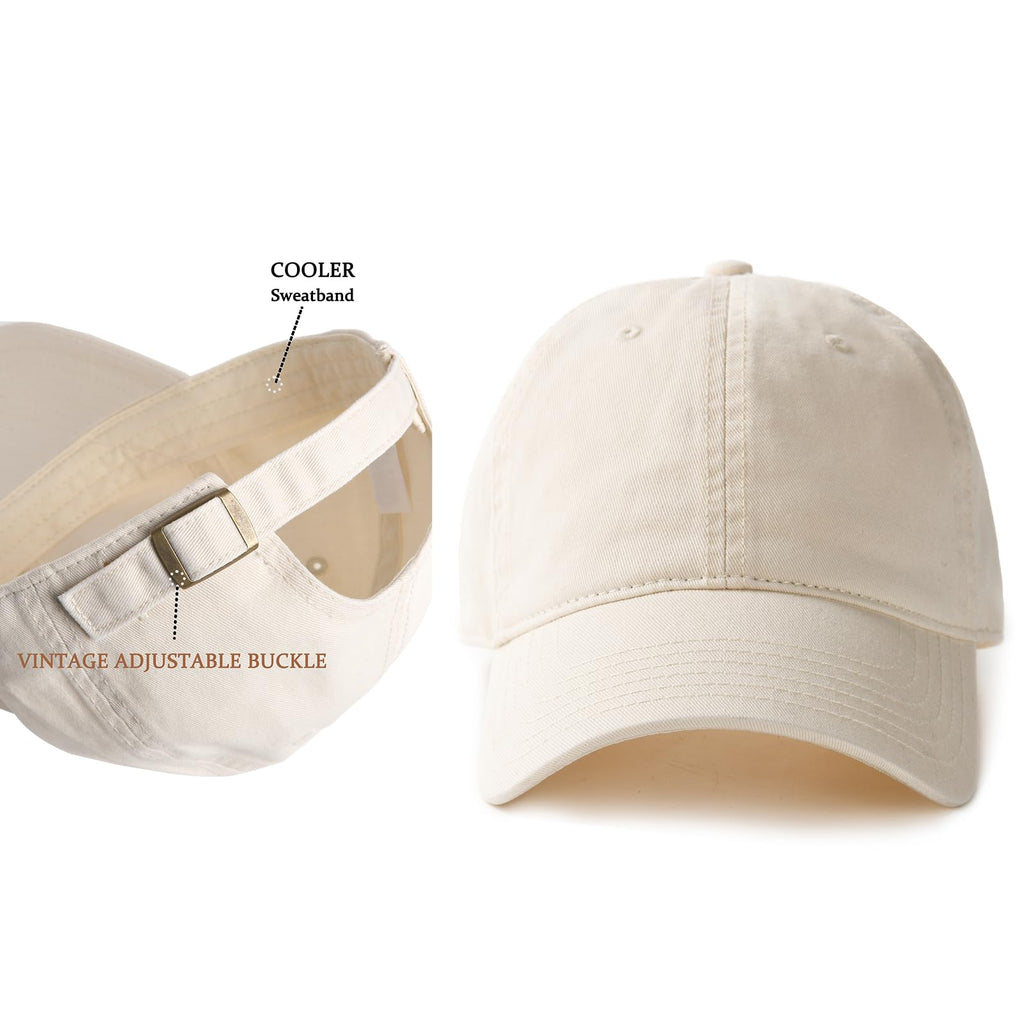 FURTALK Unisex Vintage Unstructured Baseball Cap Washed Cotton Dad Hat