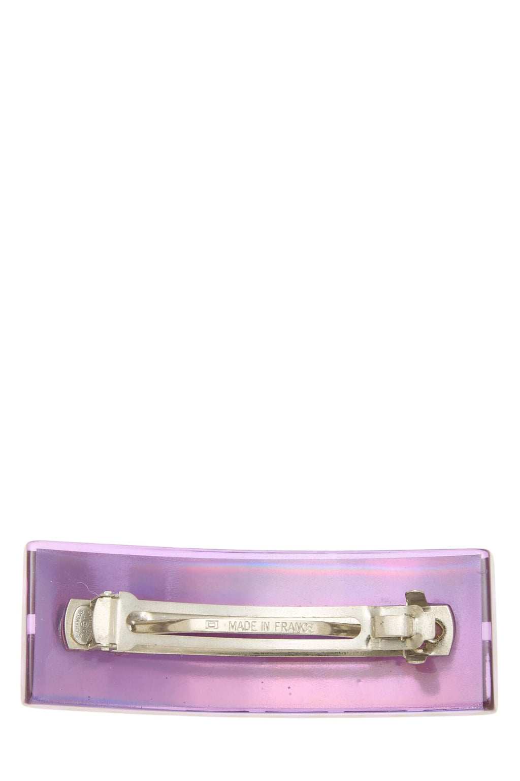 Chanel Pre-Loved Purple Acrylic Hair Barrette