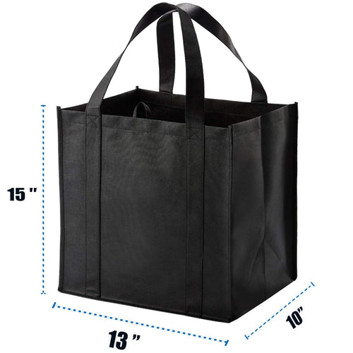 10-Pack Heavy-Duty Reusable Grocery Tote Bags