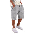 SGYCNGU Cargo Shorts for Men Summer Knee Length Casual Stretch Drawstring Pant Solid Loose Fit Workout Hiking Athletic Shorts