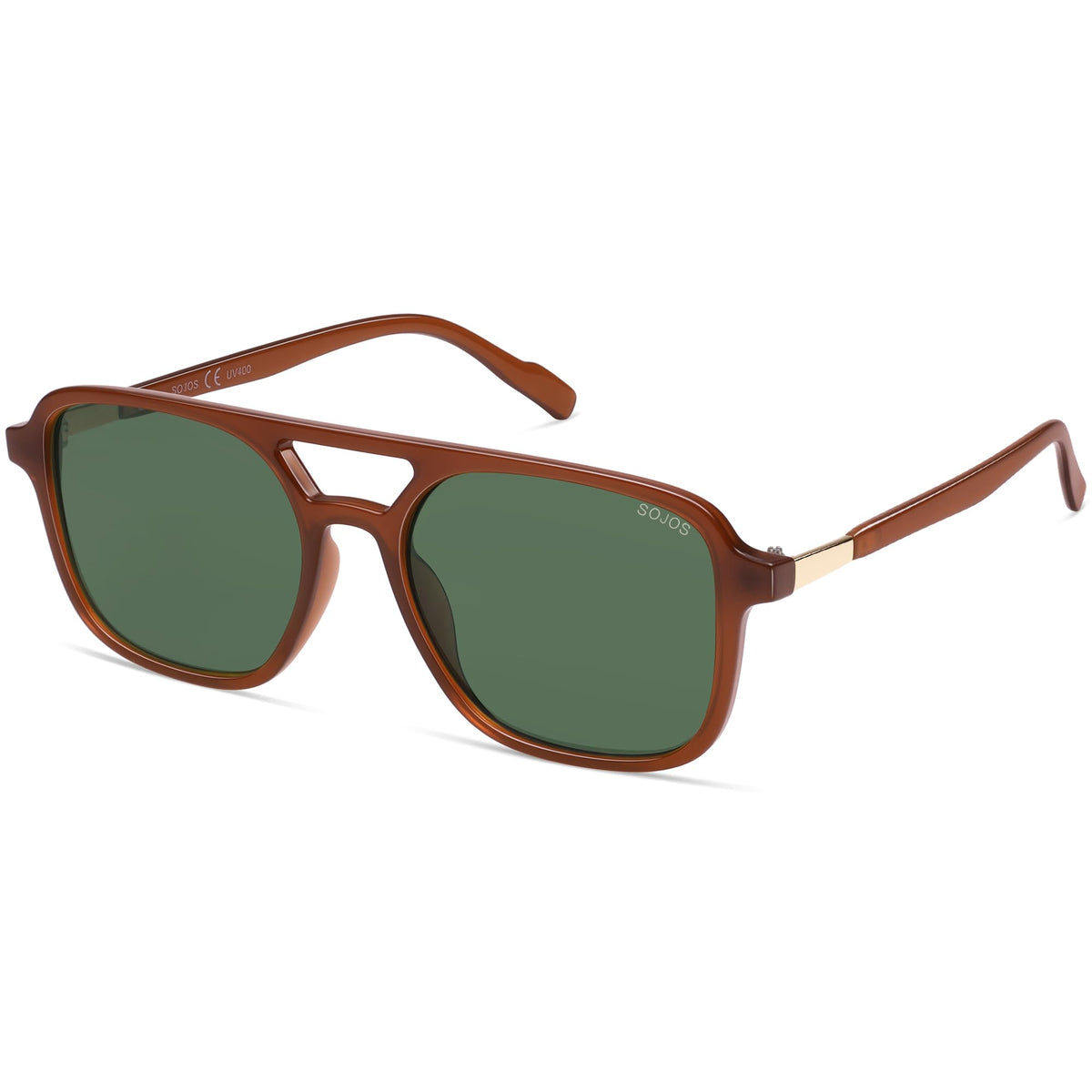 SOJOS Retro Aviator Rectangle Sunglasses for Men and Women