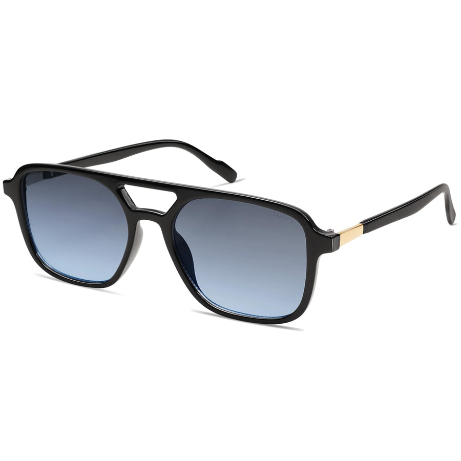 SOJOS Retro Aviator Rectangle Sunglasses for Men and Women