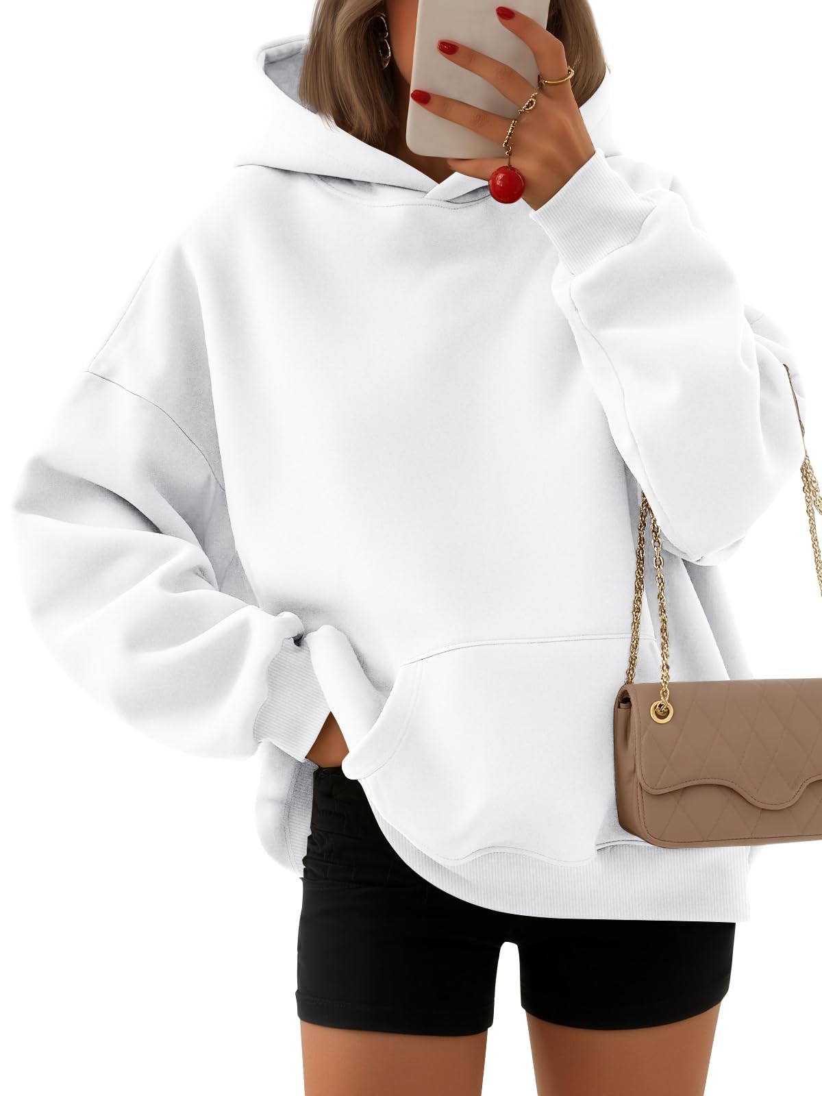 EFAN Women's Oversized Fleece Hoodie Sweatshirt