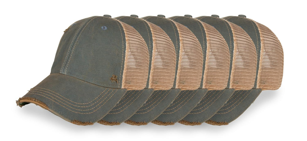 YPO Rhino Vintage Distressed Mesh Back Snapback Cap