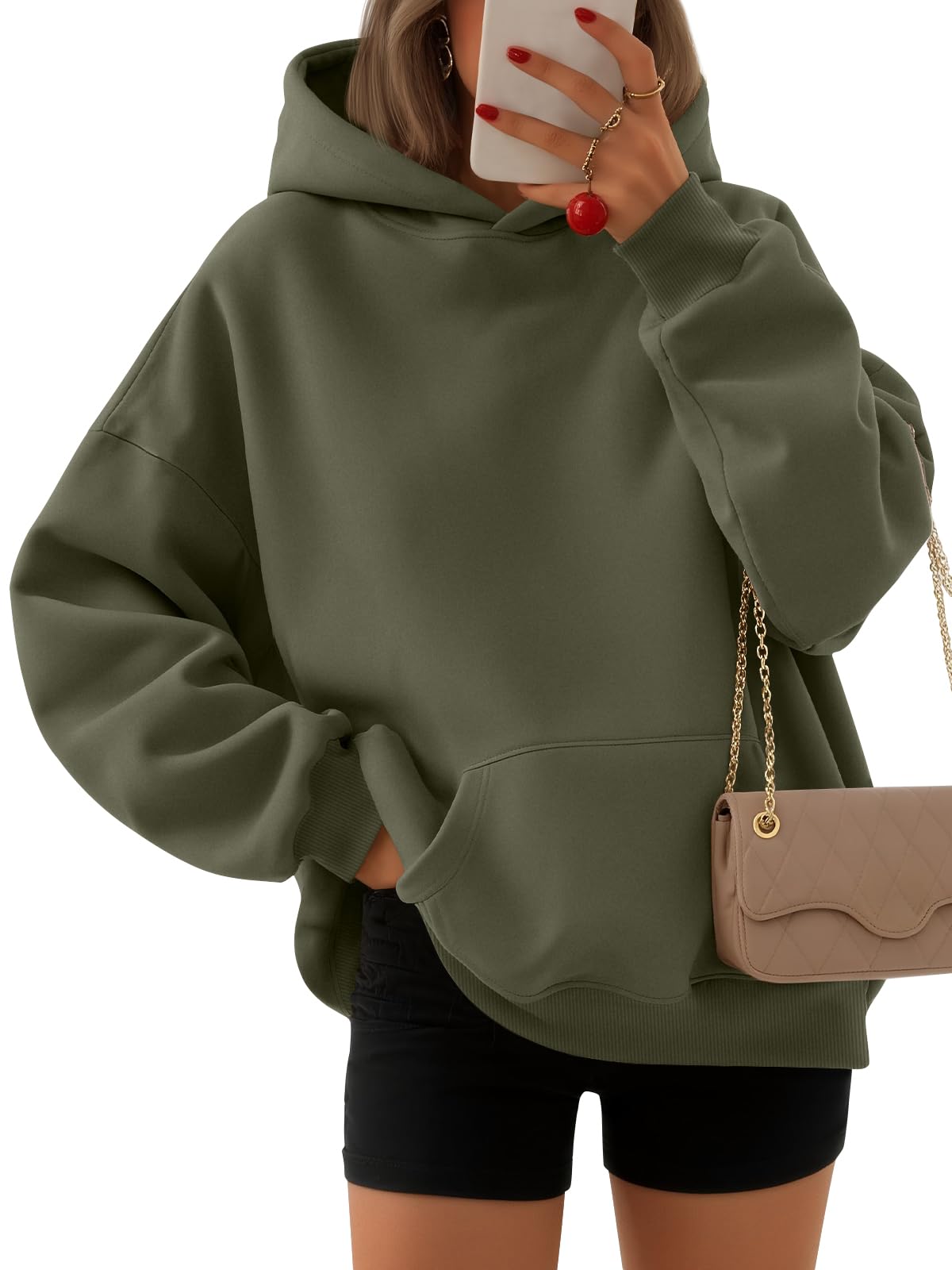 EFAN Women's Oversized Fleece Hoodie Sweatshirt