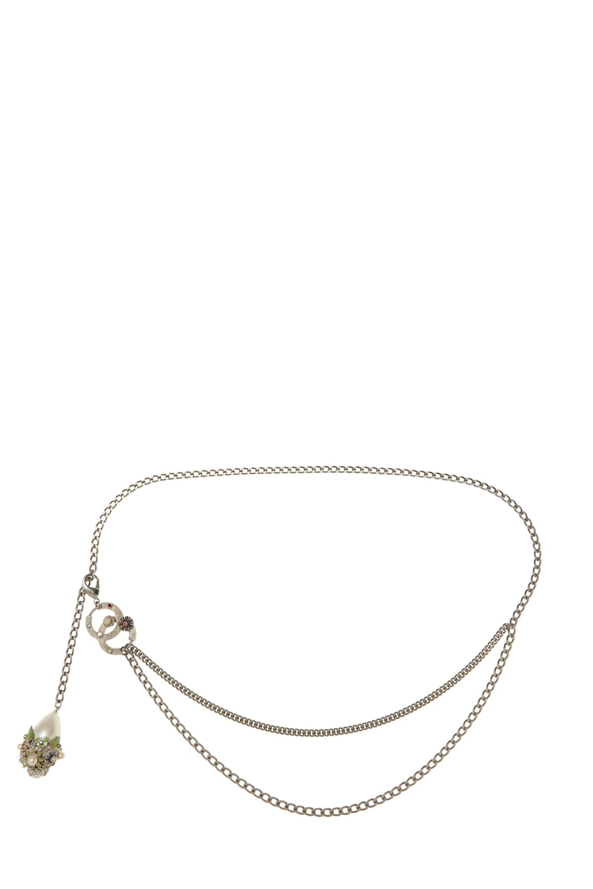 Chanel Pre-Loved Silver CC Chain Belt for Women