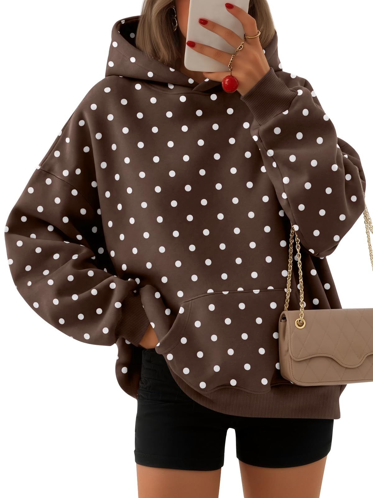 EFAN Women's Oversized Fleece Hoodie Sweatshirt