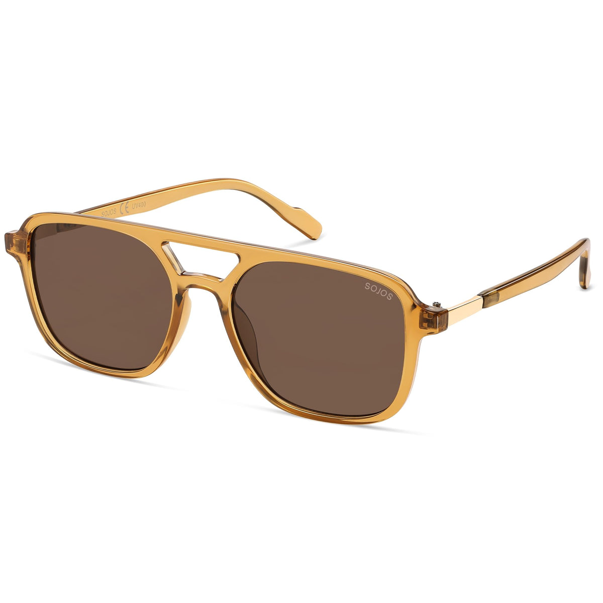 SOJOS Retro Aviator Rectangle Sunglasses for Men and Women