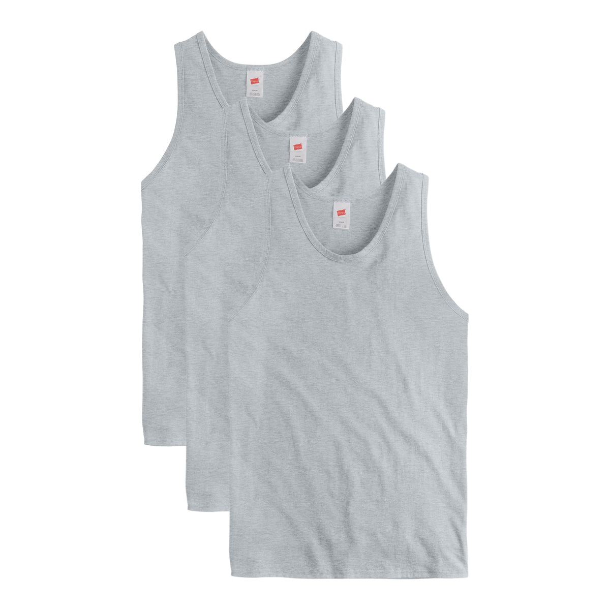 Hanes Men's Essentials Tank Top Pack, Midweight Cotton Tanks, Sleeveless Shirts, 3-Pack