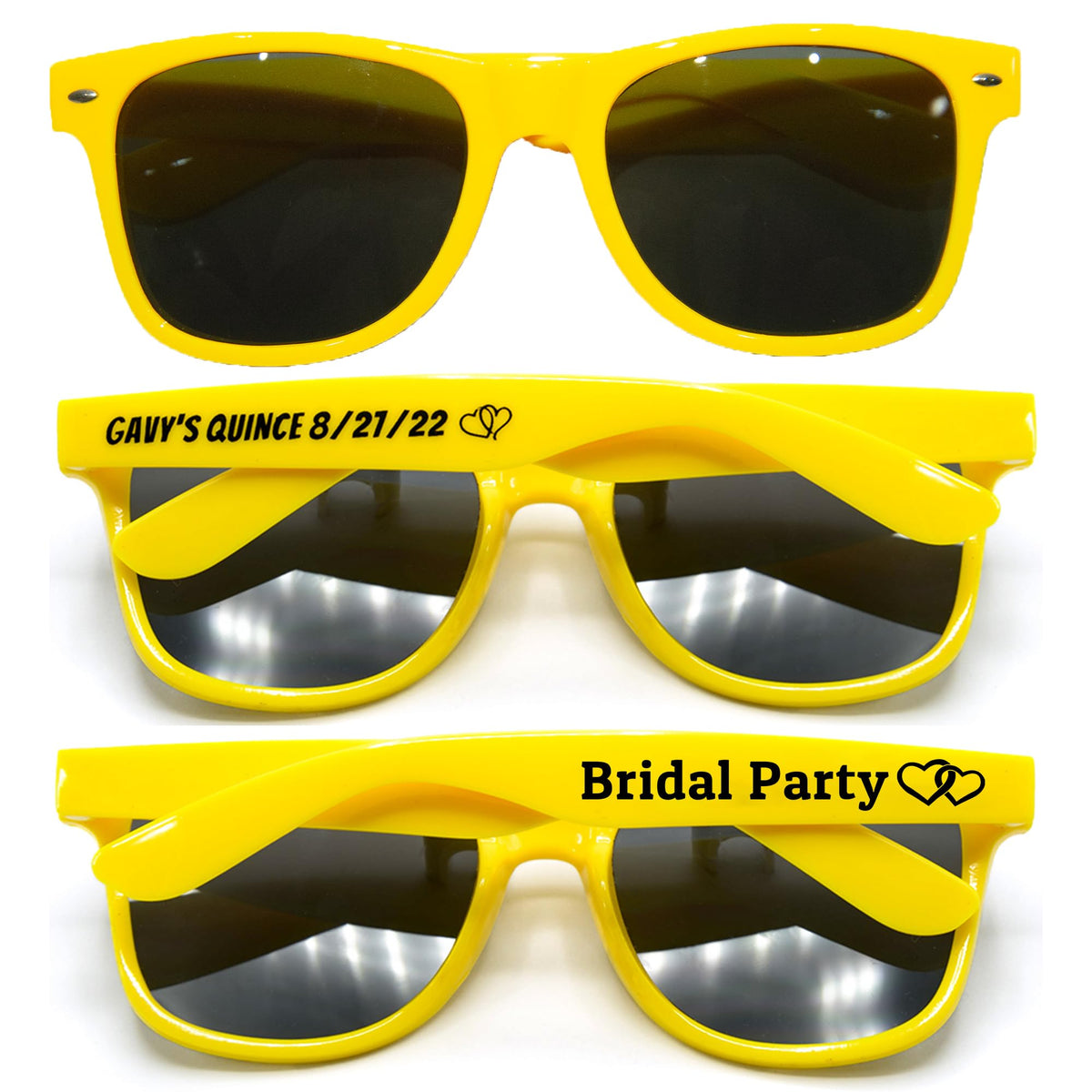 Personalized Custom Sunglasses for Weddings and Party Favors