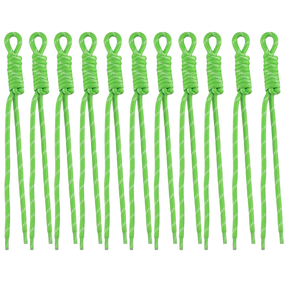 12-Piece Braided Nylon Paracord Keychain Charms for Bags