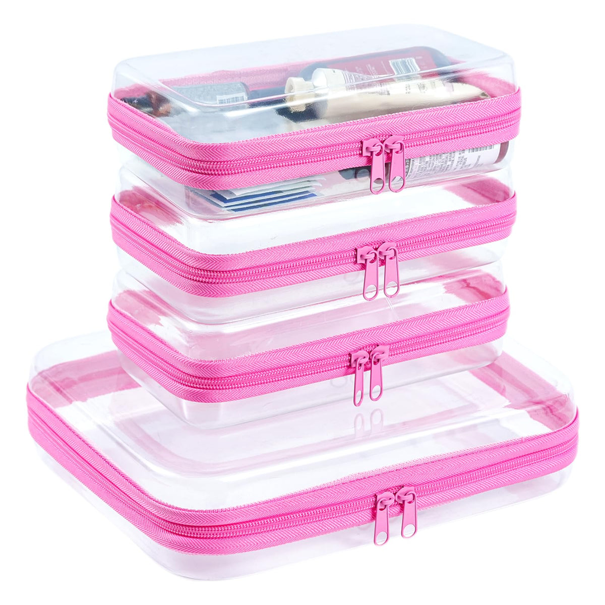 WELPIRT Clear Hard Shell Travel Organizer Pouch