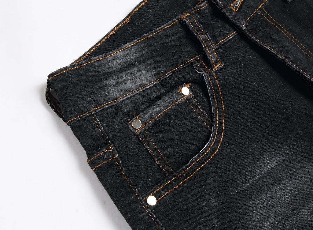 JUNBAOSS Men's Slim Fit Stretch Denim Shorts Ripped Skinny Jean Shorts for Men,Fashion Straight Comfort Flex Waist Short