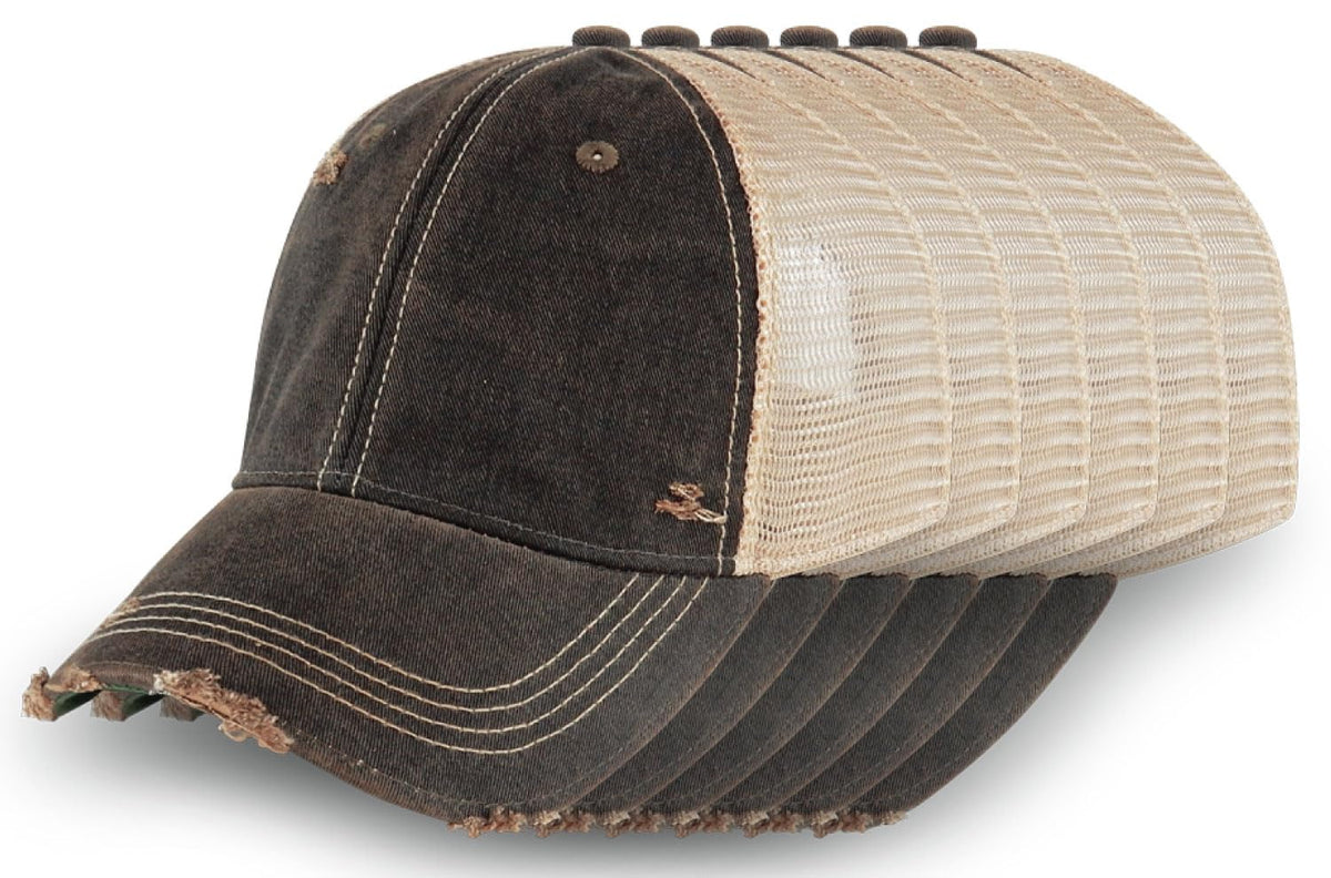 YPO Rhino Vintage Distressed Mesh Back Snapback Cap