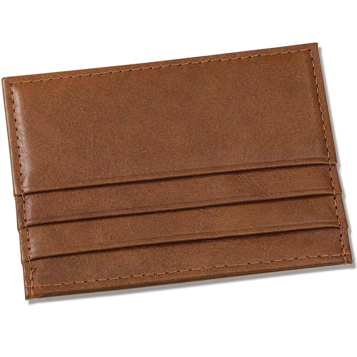 M-Plateau Genuine Leather Slim Card Wallet with 6 Slots