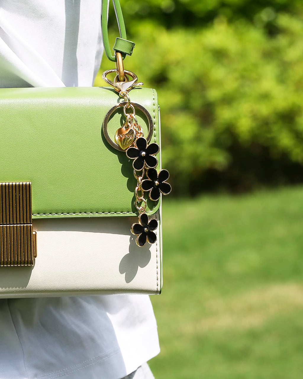 4-Piece Cherry Keychain Charms for Handbags and Purses