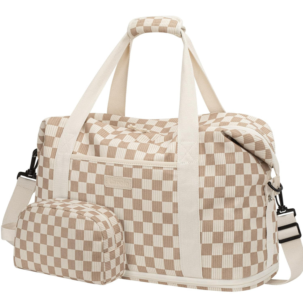 Capolo Expandable Travel Duffle Bag Weekender Overnight Bags for Women Men