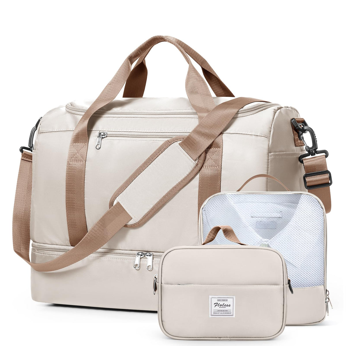 Large Carry-On Weekender Duffle Bag with Shoe Compartment