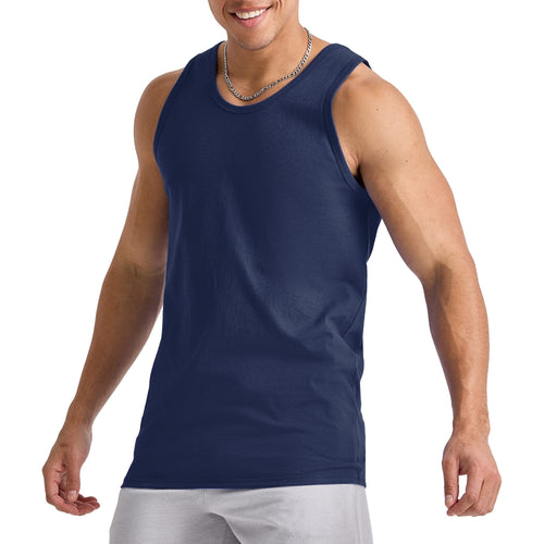 Hanes Men's Essentials Tank Top Pack, Midweight Cotton Tanks, Sleeveless Shirts, 3-Pack