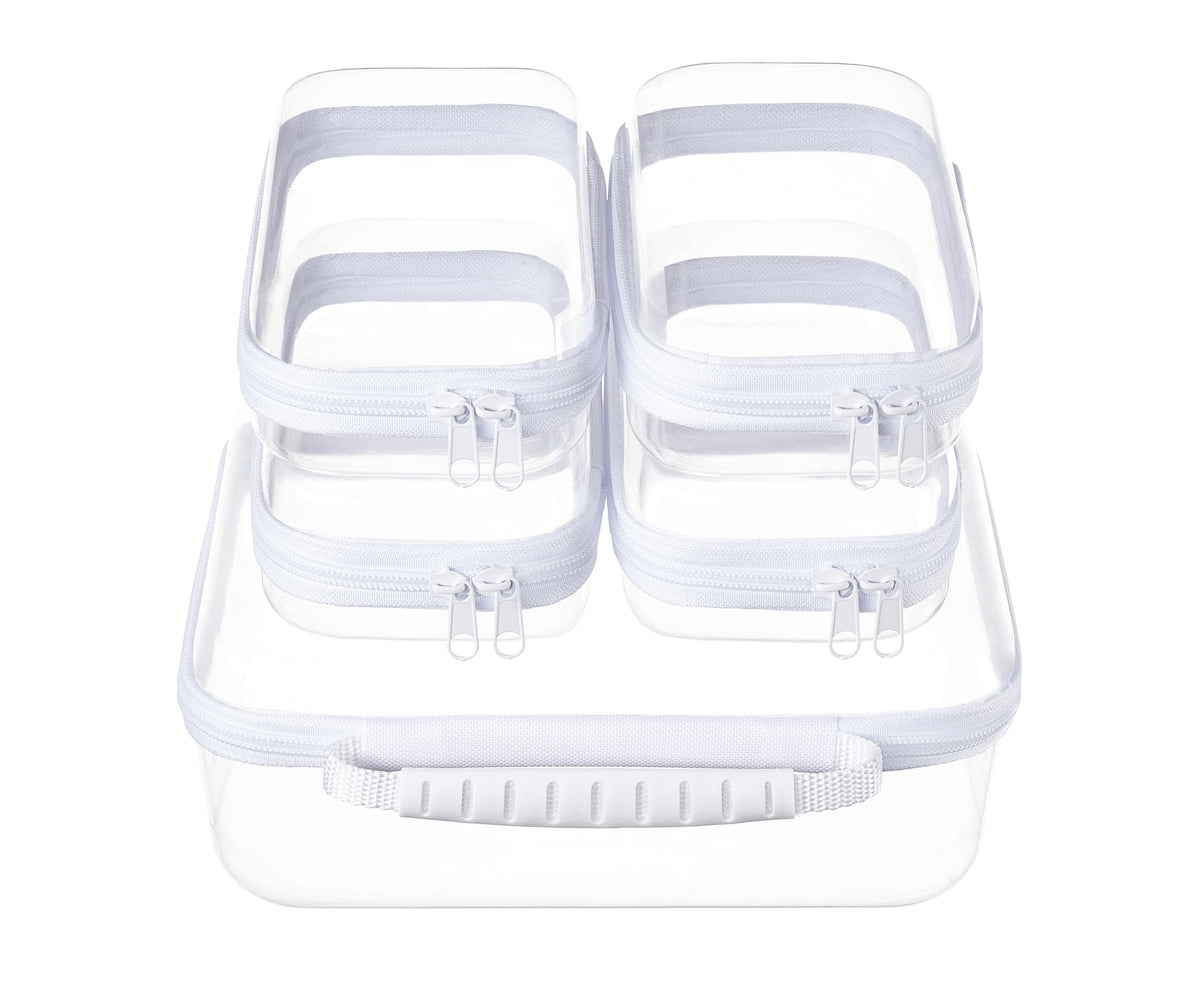 WELPIRT Clear Hard Shell Travel Organizer Pouch