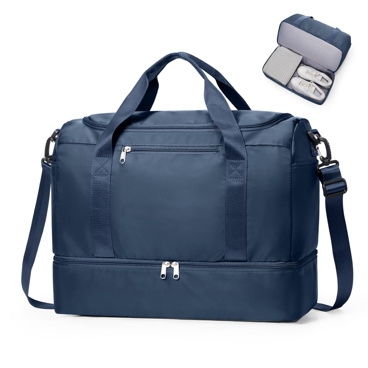 Large Carry-On Weekender Duffle Bag with Shoe Compartment