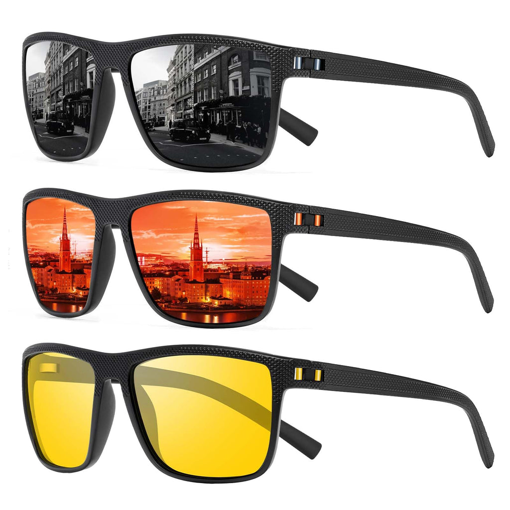 TURBOPEP Square Polarized UV Protection Sunglasses for Men and Women
