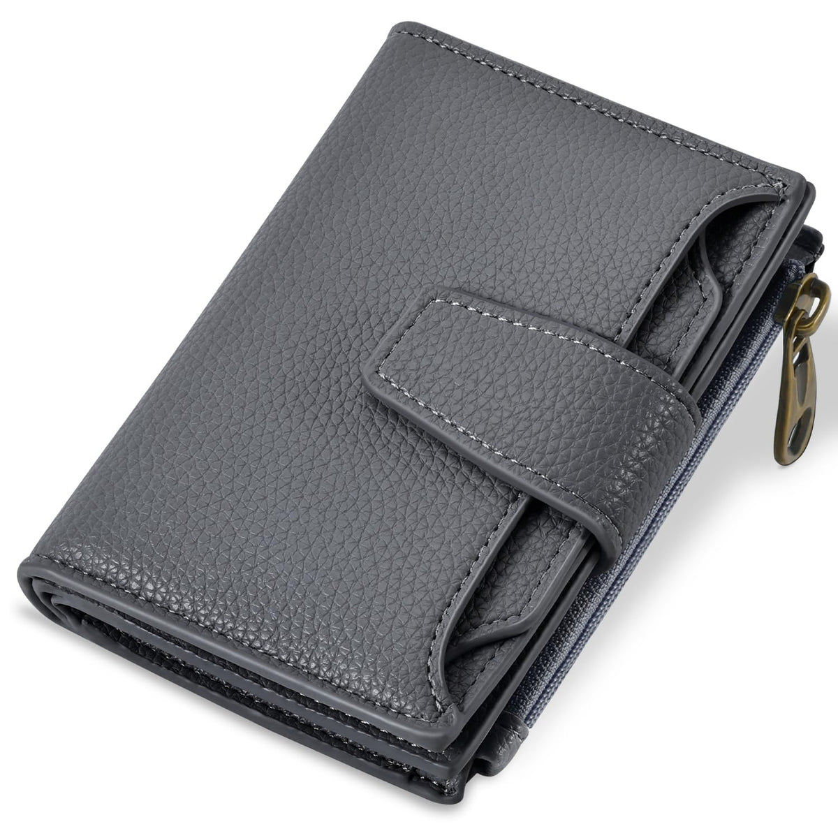 Airkit Women's Compact Leather RFID Bifold Wallet with ID Window