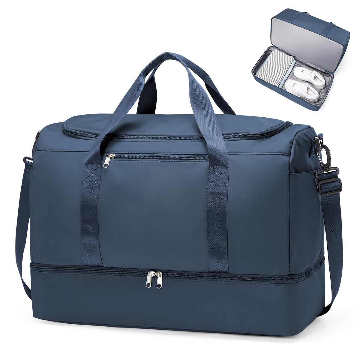 Large Carry-On Weekender Duffle Bag with Shoe Compartment