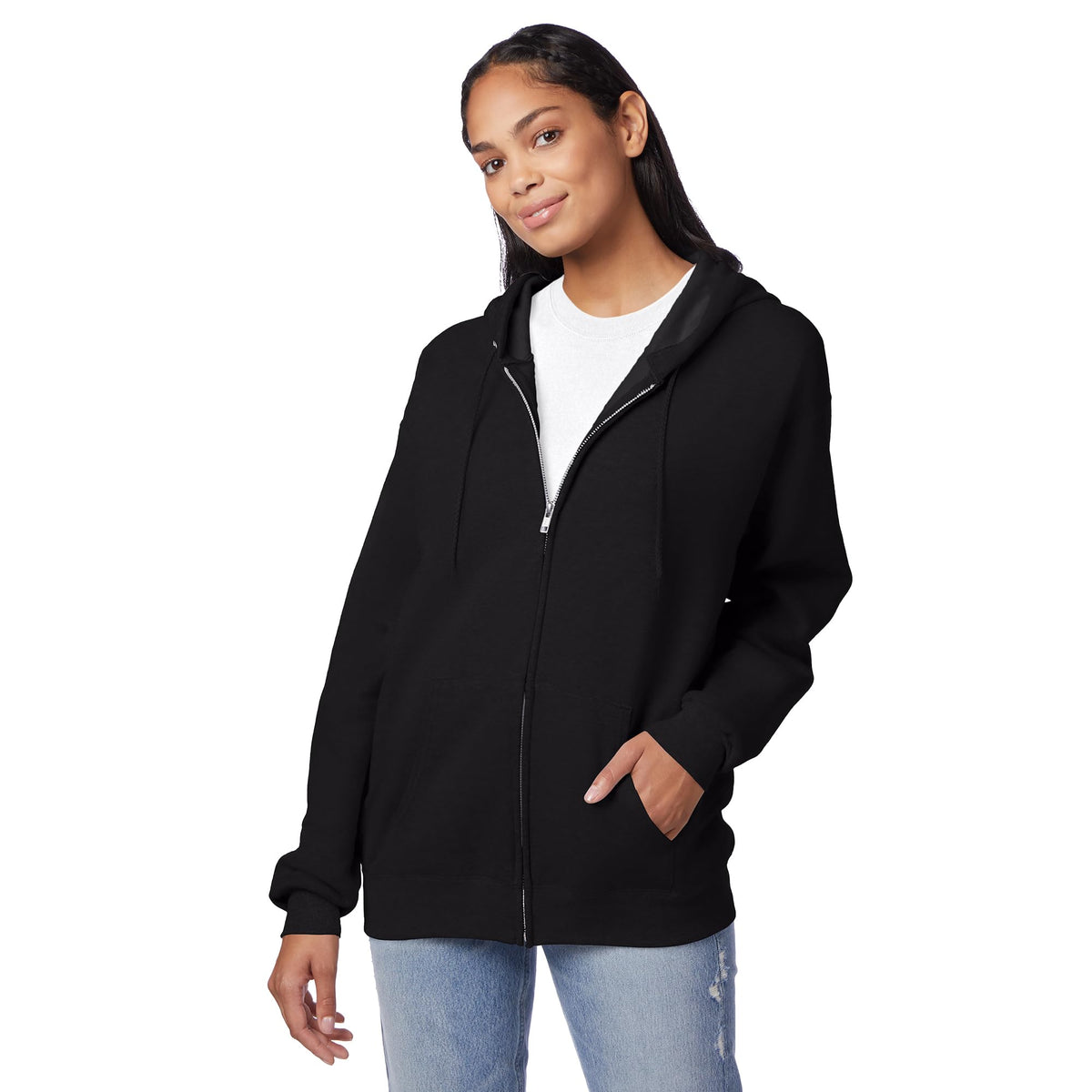 Hanes Men's Zip-up Hoodie, Ecosmart Fleece Full-zip Hoodie for Men, Hooded Sweatshirt
