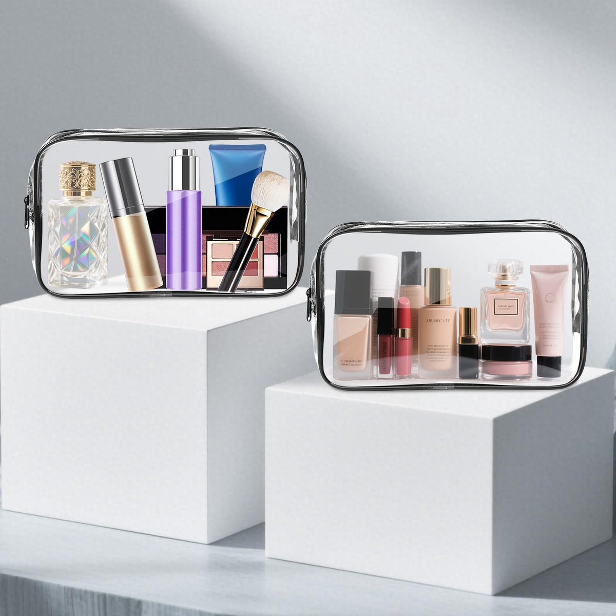 AURUZA TSA-Approved Clear Travel Makeup and Toiletry Bag