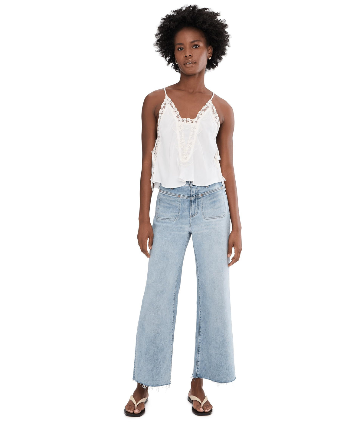 PAIGE 29" Petite Anessa Front Yoke Stitch Through Pockets in La Belle