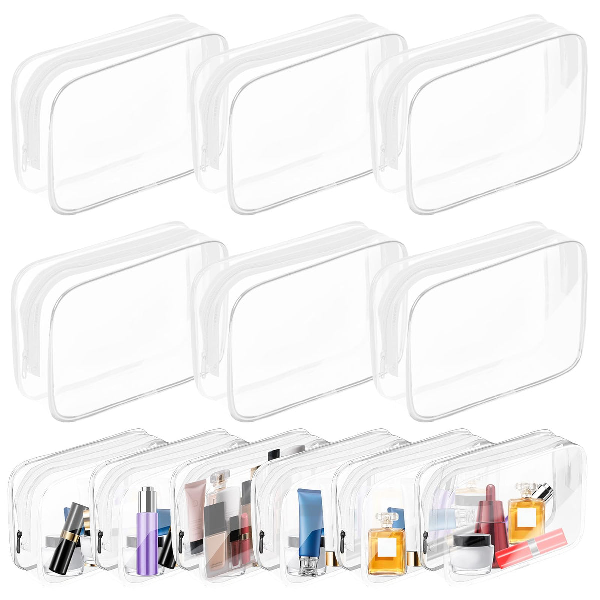 AURUZA TSA-Approved Clear Travel Makeup and Toiletry Bag