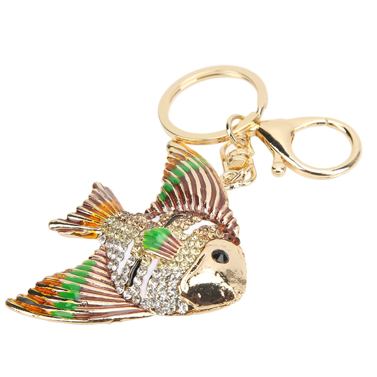 Rhinestone Tropical Fish Keychain Charm for Bags