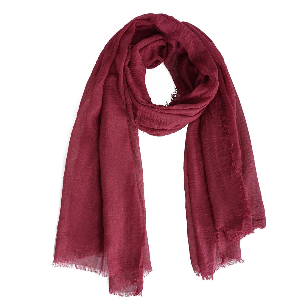 Women's Cotton Blend Crinkle Linen Beach Scarf Wrap