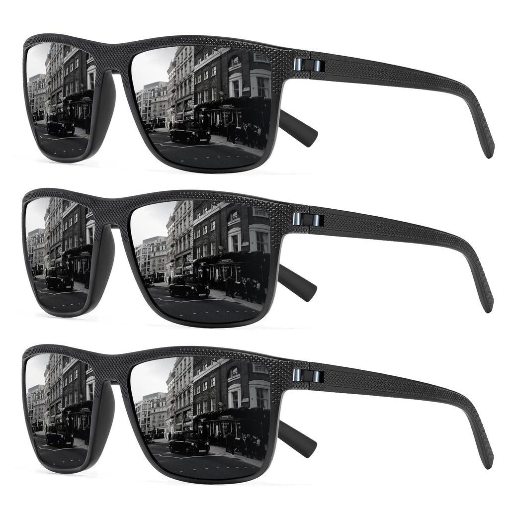 TURBOPEP Square Polarized UV Protection Sunglasses for Men and Women