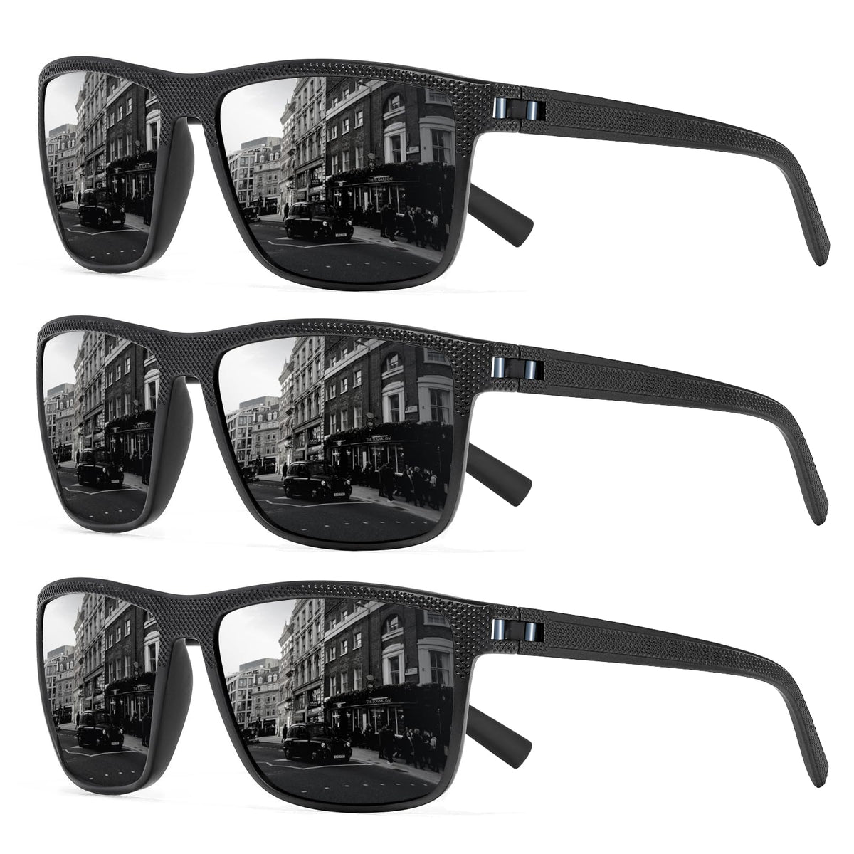 TURBOPEP Square Polarized UV Protection Sunglasses for Men and Women
