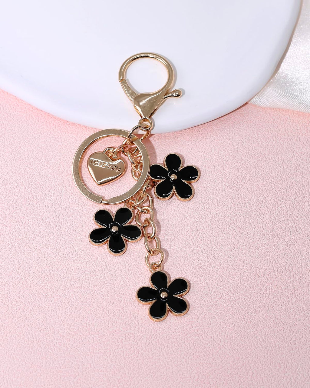 4-Piece Cherry Keychain Charms for Handbags and Purses