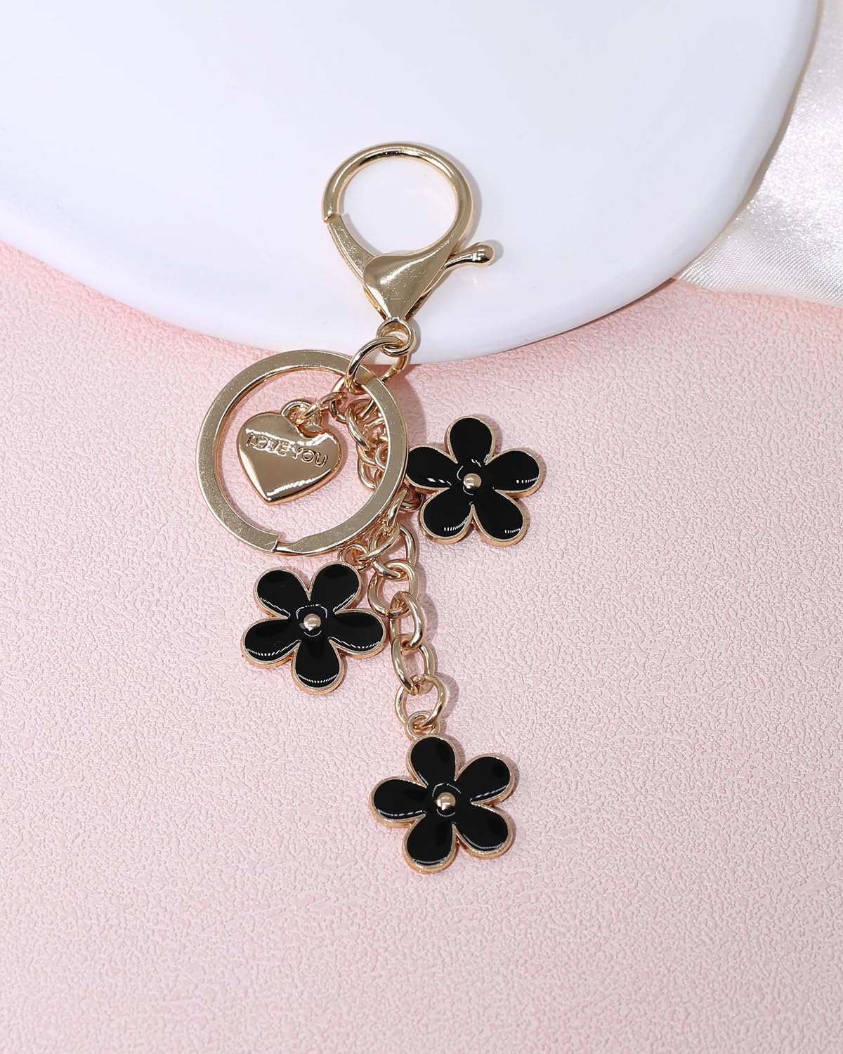4-Piece Cherry Keychain Charms for Handbags and Purses